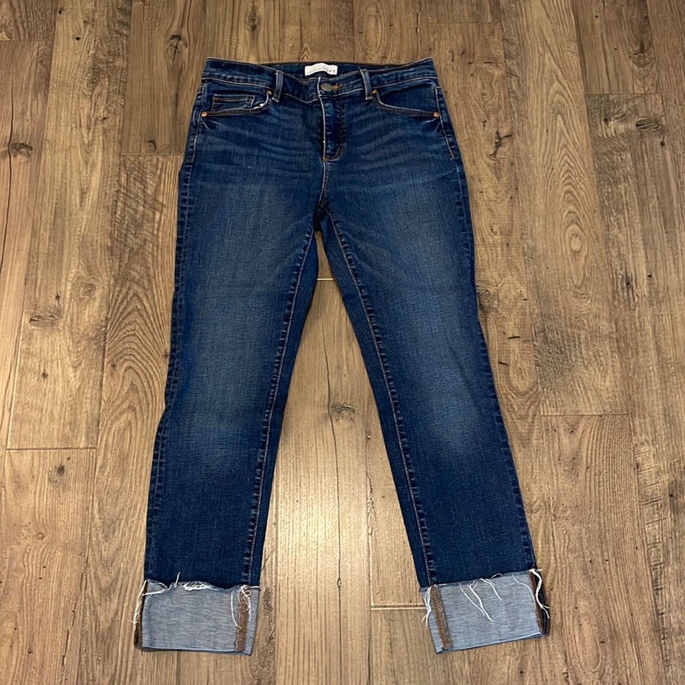 LOFT Dark Blue MODERN Straight Leg Jeans